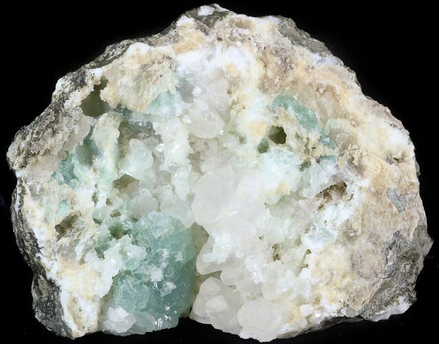 Green Prehnite with Calcite - Namibia #46036